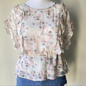 ASTR the Label Cream Floral Top